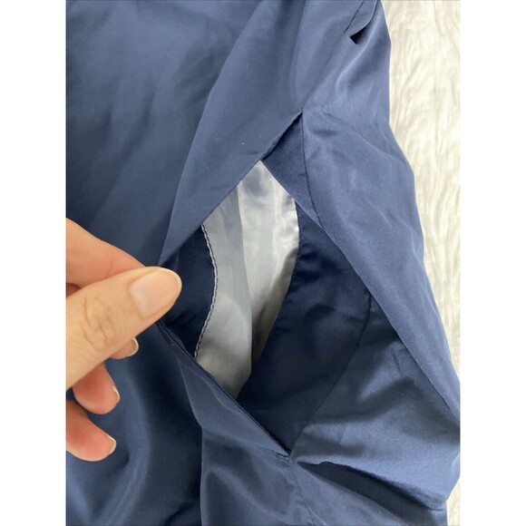 Uniqlo Hooded Parka Size M Navy Blue Women Full Zip Long Sleeve Water Repellent - Picture 10 of 13